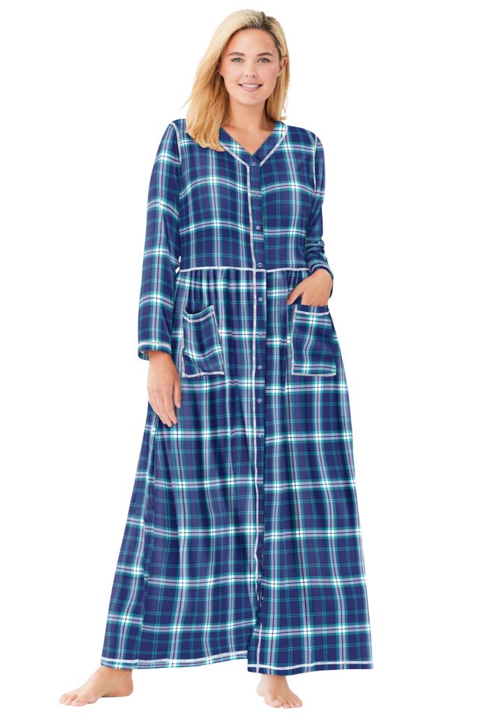 Plus Size Flannel Cotton Pjs Nightgowns Is An Excellent Way To Cool Off ...