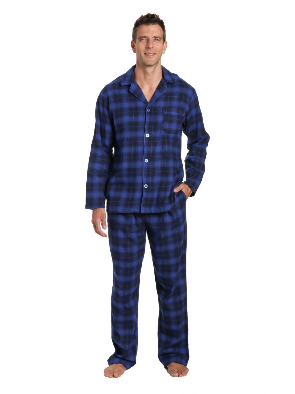 Mens Flannel Cotton Lounging Pants Pajamas Sets Is Great For Keeping ...