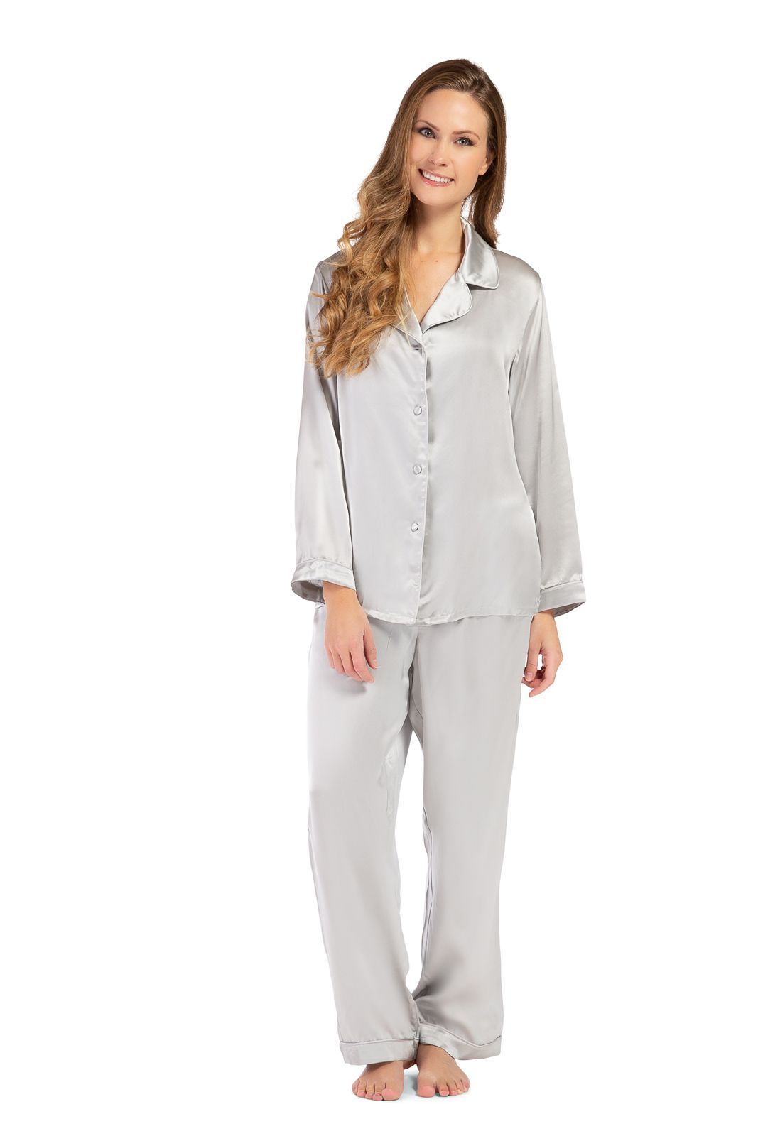 Decorating Cotton Pj Set With Silk And Wool Pajamas For Women - Silk ...